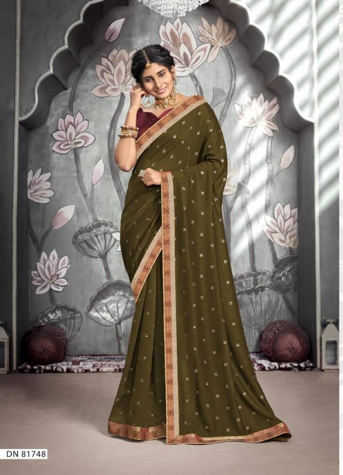 Zarokha New Fancy Exclusive Wear Vichitra Silk Designer Saree Collection